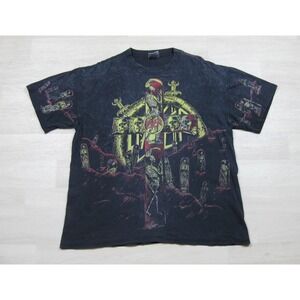 Vintage 90s Slayer Seasons in the Abyss All Over Print T Shirt (XL) Brockum 1991